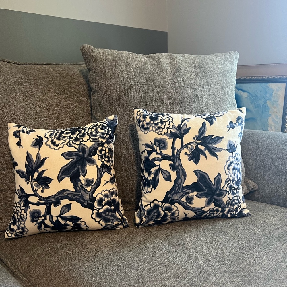 Two small accent pillows